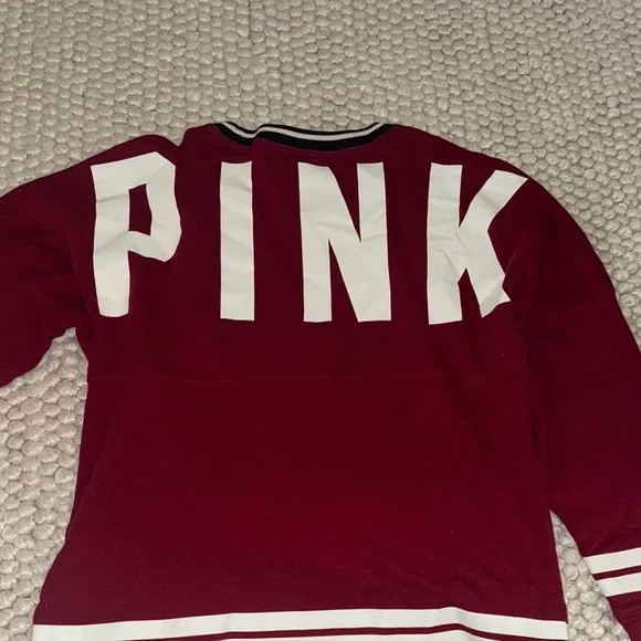 Victoria's Secret PINK Red and Black Trim Top - Picture 3 of 4